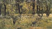 Ivan Shishkin The lawn in the forest painting
